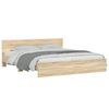 vidaXL Bed Frame without Mattress Sonoma Oak 200x200 cm