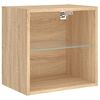 vidaXL 4 Piece TV Wall Units with LED Sonoma Oak Engineered Wood
