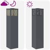 vidaXL Solar LED Pathway Light 2 pcs Anthracite Cold Rolled Steel