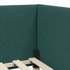 vidaXL Corner Bed Frame Dark Green 100 cm x 200 cm Velvet