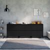 vidaXL Sideboards 3 pcs Black 60x35x70 cm Engineered Wood