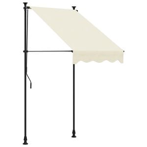 vidaXL Retractable Awning Cream 100x150 cm Fabric and Steel