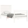 vidaXL Bed Frame without Mattress White 90x200 cm Solid Wood