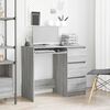 vidaXL Desk Grey Sonoma 90x45x76 cm Engineered Wood