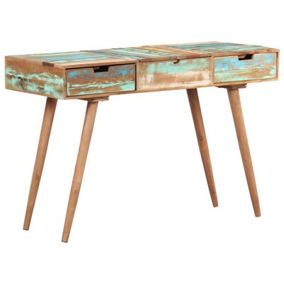 vidaXL Dressing Table with Mirror 112x45x76 cm Solid Reclaimed Wood