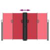 vidaXL Retractable Side Awning Red 140x1000 cm