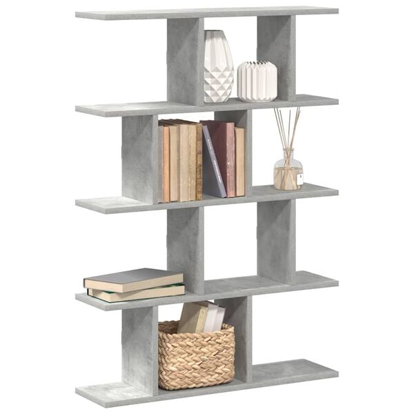 vidaXL Wall Cube Shelf 12 Compartments Concrete Grey Engineered Wood
