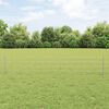 vidaXL Fence with Post Silver 0.4 x 25 m Steel