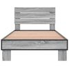 vidaXL Bed Frame without Mattress Grey Sonoma 100x200 cm