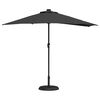 vidaXL Garden Parasol Black 294 x 150 x 224 cm Polyester and Steel
