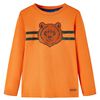 Kids' T-shirt with Long Sleeves Dark Orange 92