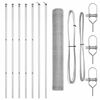 vidaXL Hexagonal Fence Ground Fix 10 x 1.2 m Galvanised Steel Silver
