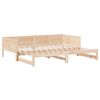 vidaXL Pull-out Day Bed Brown 203.5 x 184 x 56.5 cm Solid Pine Wood
