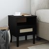 vidaXL Bedside Cabinet SENJA Rattan Look Black 40x35x48 cm Solid Wood Pine