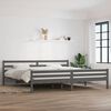 vidaXL Bed Frame without Mattress Grey Solid Wood 200x200 cm