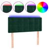 vidaXL LED Headboard Dark Green 80x5x78/88 cm Velvet