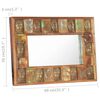 vidaXL Mirror with Buddha Cladding 80x50 cm Solid Reclaimed Wood