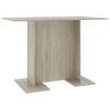 vidaXL Dining Table Sonoma Oak 110x60x75 cm Engineered Wood