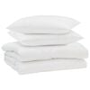 vidaXL Summer Duvet with Pillow 3 pcs White Microfibre