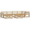 vidaXL Outdoor Sofa Set 7 pcs White Solid Acacia Wood
