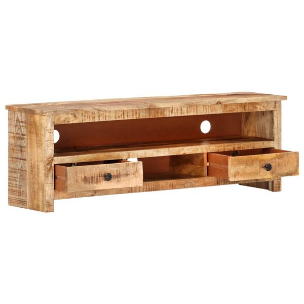 vidaXL TV Cabinet 120x30x40 cm Rough Mango Wood