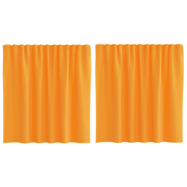 vidaXL Voile Curtains with Rod Pockets 2 pcs Orange