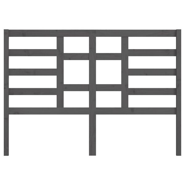 vidaXL Bed Headboard Grey 166x4x104 cm Solid Wood Pine
