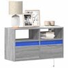 vidaXL TV Wall Cabinet with LED Lights Grey Sonoma 80x31x45 cm