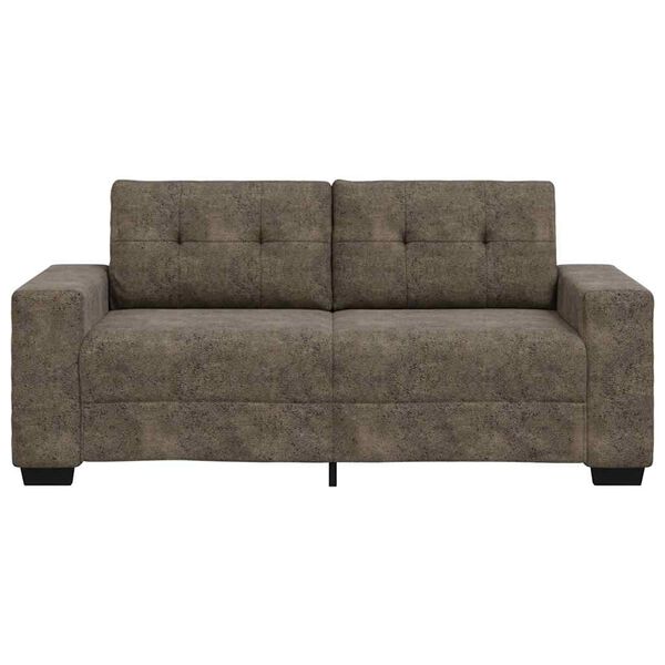 vidaXL Loveseat Sofa with Cushion Dark grey Artificial Leather