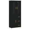 vidaXL Highboard Black 69,5x34x180 cm Engineered Wood