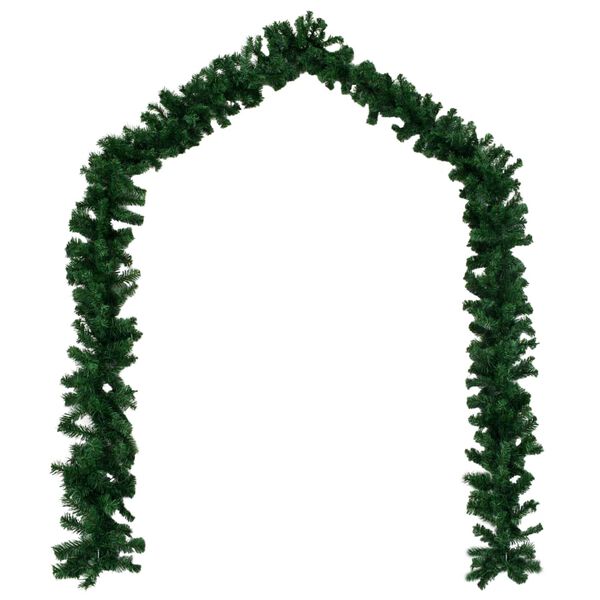 vidaXL Christmas Garlands 4 pcs Green 270 cm PVC