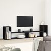 vidaXL TV Cabinets 2 pcs Black 100x30x50 cm Engineered Wood