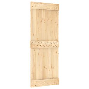 vidaXL Sliding Door NARVIK Natural and Black 80 x 210 cm (152.5 cm)
