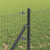 vidaXL Fence Post Grey 10 x 0.6 m (25 x 25 mm mesh) Steel and PVC