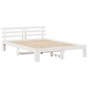 vidaXL Bed Frame with Headboard White 160 x 200 cm Solid Pine Wood