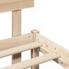 vidaXL Bed Frame with Headboard Brown 120 x 190 cm Solid Pine wood