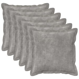 vidaXL Throw Pillow 6 pcs HOUTEN Light Grey 30 x 30 cm