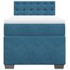 vidaXL Box Spring Bed with Mattress Dark Blue 100x200 cm Velvet