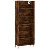 vidaXL Highboard Smoked Oak 69,5x32,5x180 cm Engineered Wood