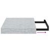 vidaXL Floating Wall Shelves 2 pcs Concrete Grey 23x23.5x3.8 cm MDF