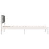 vidaXL Bed Frame with Headboard Light Grey 90 x 190 cm Solid Pine Wood