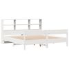 vidaXL Bookcase Bed without Mattress White 180x200 cm Super King Solid Wood Pine