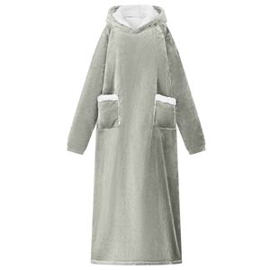 vidaXL Blanket Hoodie Grey M Fleece and Flannel