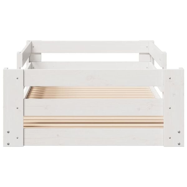 vidaXL Bed Frame without Mattress White 80x160 cm Solid Wood Pine