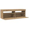 vidaXL TV Cabinet with LED Lights Artisan Oak 120x35x40 cm Engineered Wood