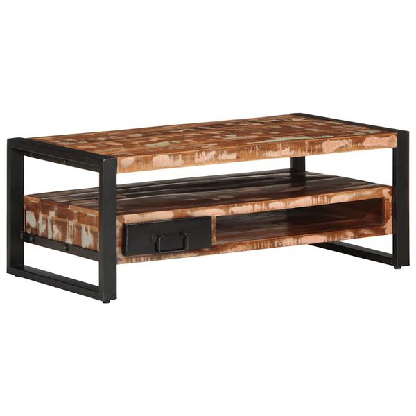 vidaXL Coffee Table Multicolour 90x50x36 cm Solid Wood Reclaimed