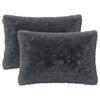 vidaXL Cushion Cover 2 pcs HEERLEN Anthracite 50 x 70 cm PV Fleece