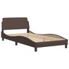 vidaXL Bed Frame with LED without Mattress "Hvar" Brown 100x200 cm