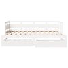 vidaXL Daybed with Trundle and Drawers without Mattress White 90x200 cm