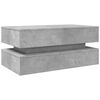 vidaXL Coffee Table with LED Lights Concrete Grey 90x50x40 cm